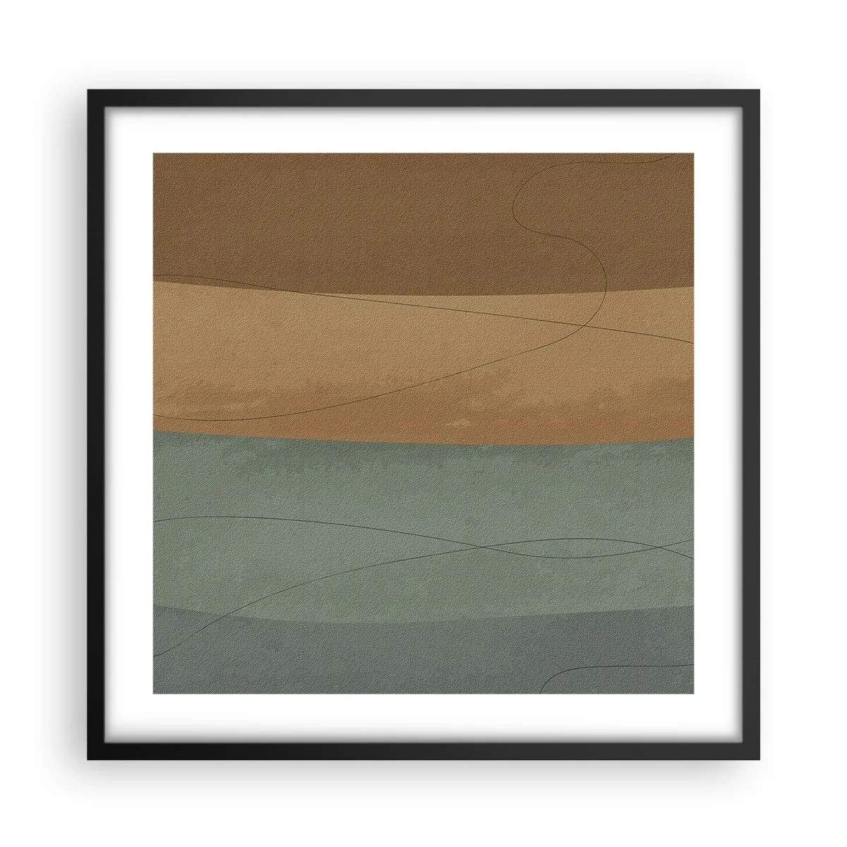 Poster in een zwarte lijst - Horizontale compositie - 50x50 cm