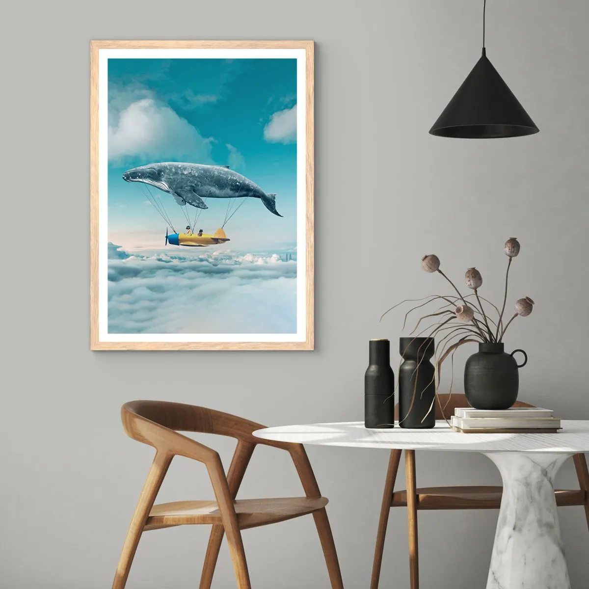 Een poster in een licht eiken lijst - Waarom niet? - 40x50 cm