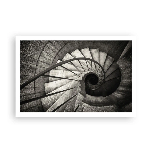 Poster - De trap op, de trap af - 91x61 cm