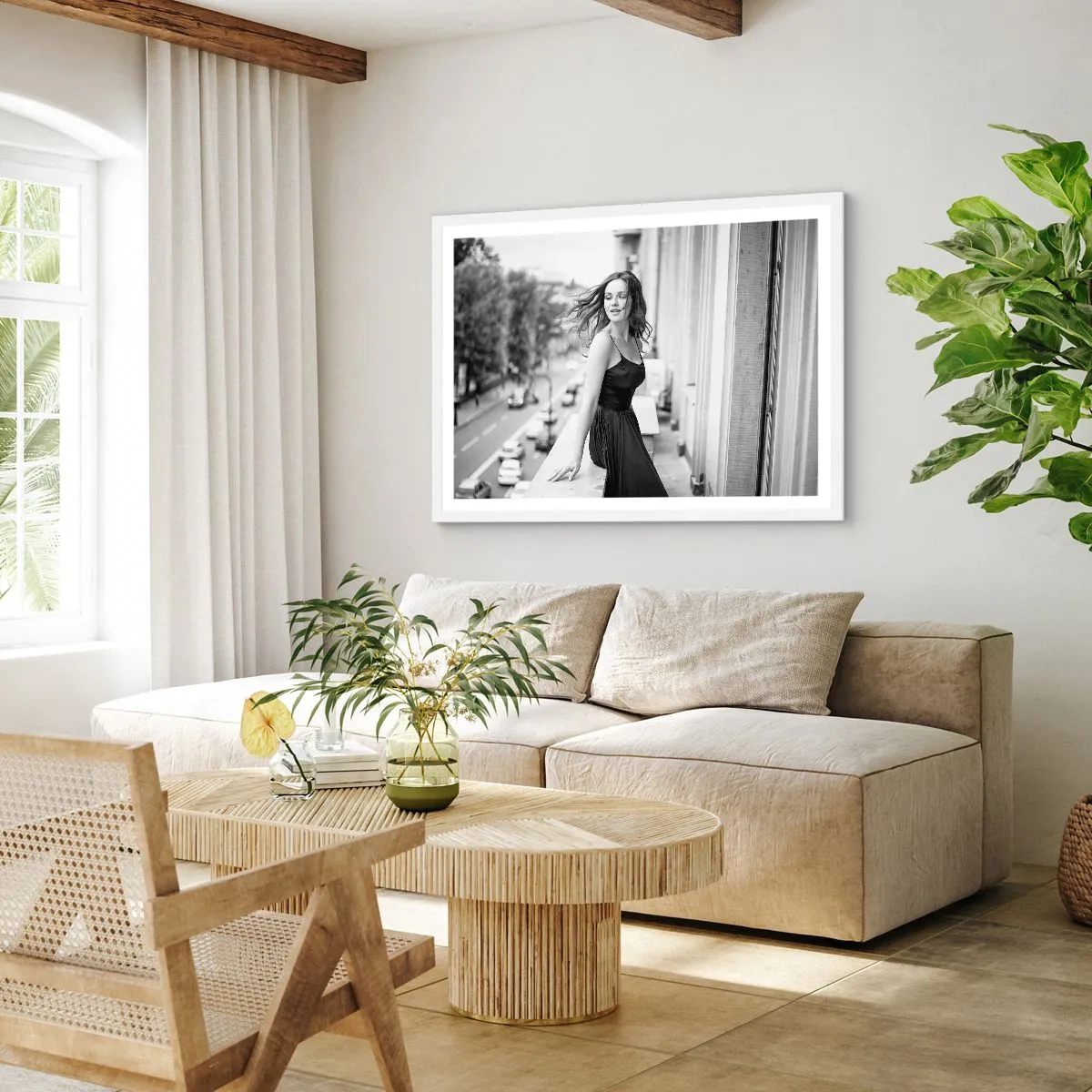 Poster in een witte lijst - Zeker een Parijzenaar - 91x61 cm