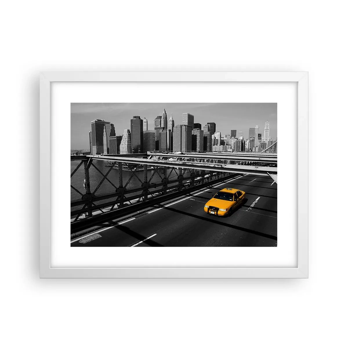 Poster in een witte lijst - De kleur van een grote stad - 40x30 cm