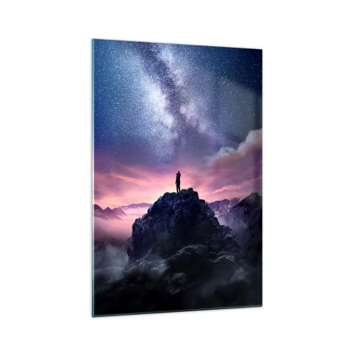 Schilderen op glas - En hij voelde het leven - 70x100 cm