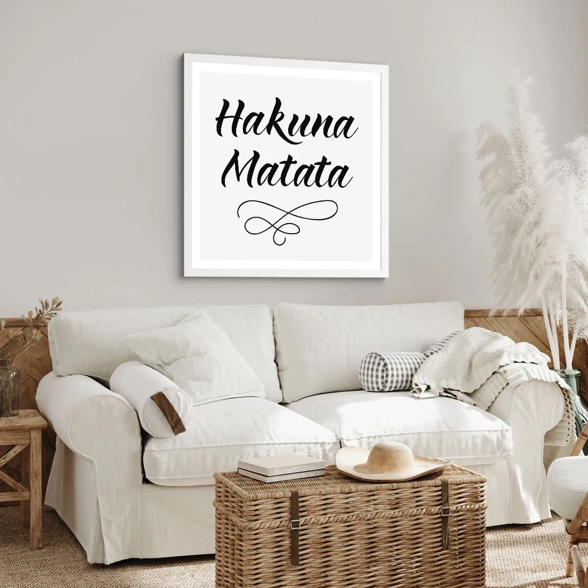 Poster in een witte lijst - Beste advies - 60x60 cm