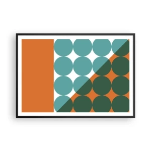 Poster in een zwarte lijst - Omhoog en diagonaal - 100x70 cm