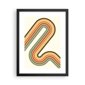 Poster in een zwarte lijst - Zigzag naar het doel - 30x40 cm