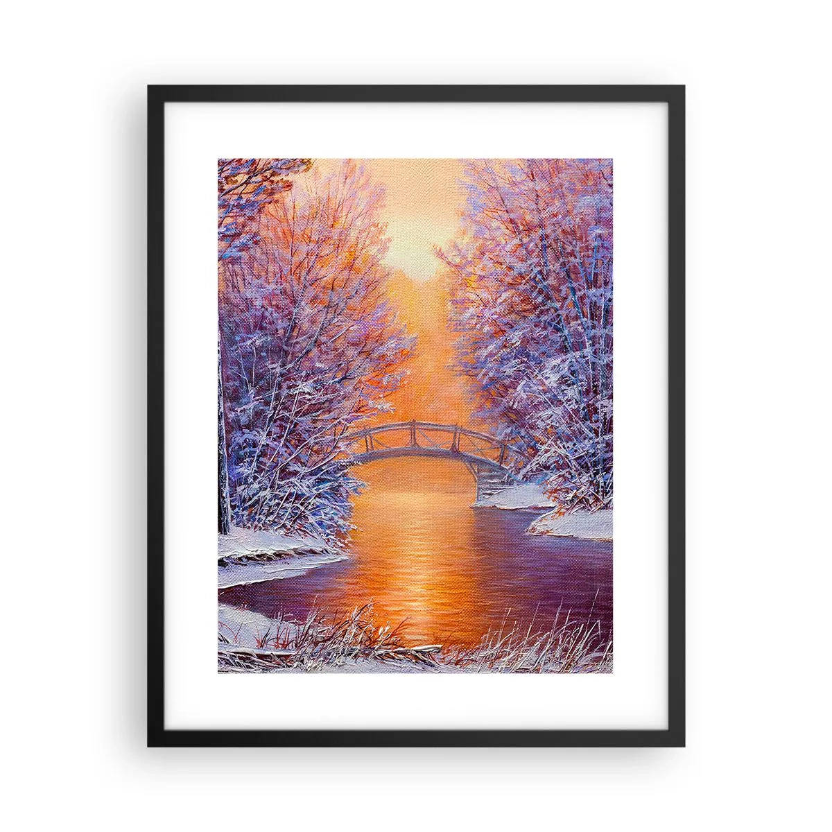 Poster in een zwarte lijst - Laten we elkaar hier ontmoeten - 40x50 cm