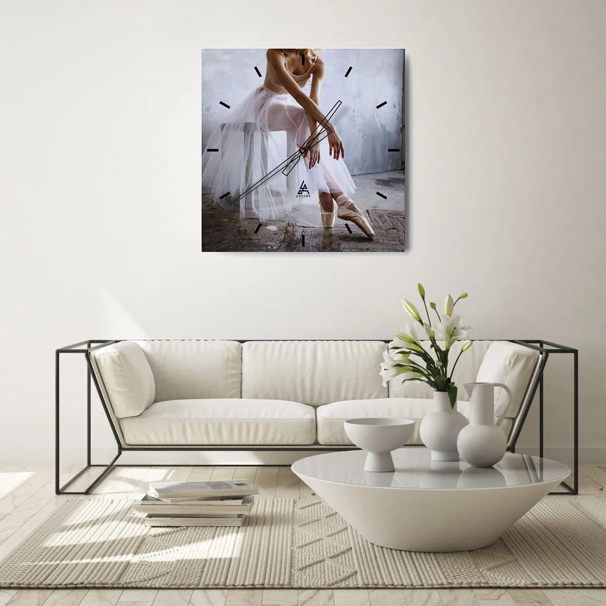 Wandklok - Klok - Voordat de oprijlichten schijnen - 40x40 cm