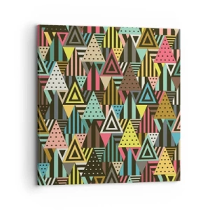 Schilderen op canvas - In ritme op drie - 70x70 cm