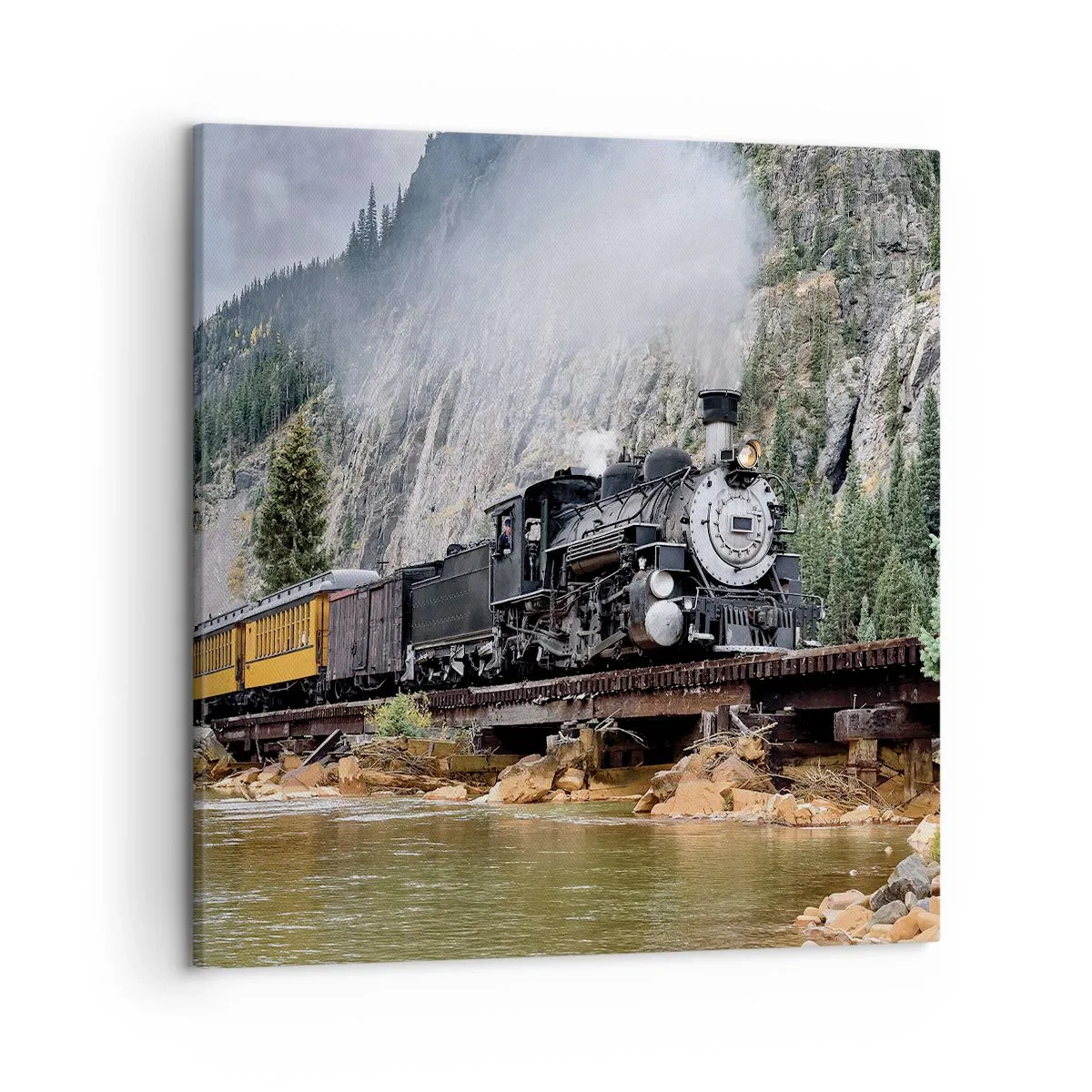 Schilderen op canvas - Waar wil je naar toe? Waar naar toe? - 50x50 cm