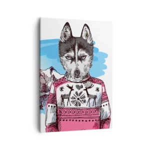 Schilderen op canvas - Een wolf in schaapswol - 50x70 cm