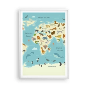 Poster in een witte lijst - Goede buren - 70x100 cm