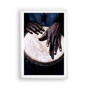 Poster in een witte lijst - Leef in je eigen ritme - 61x91 cm