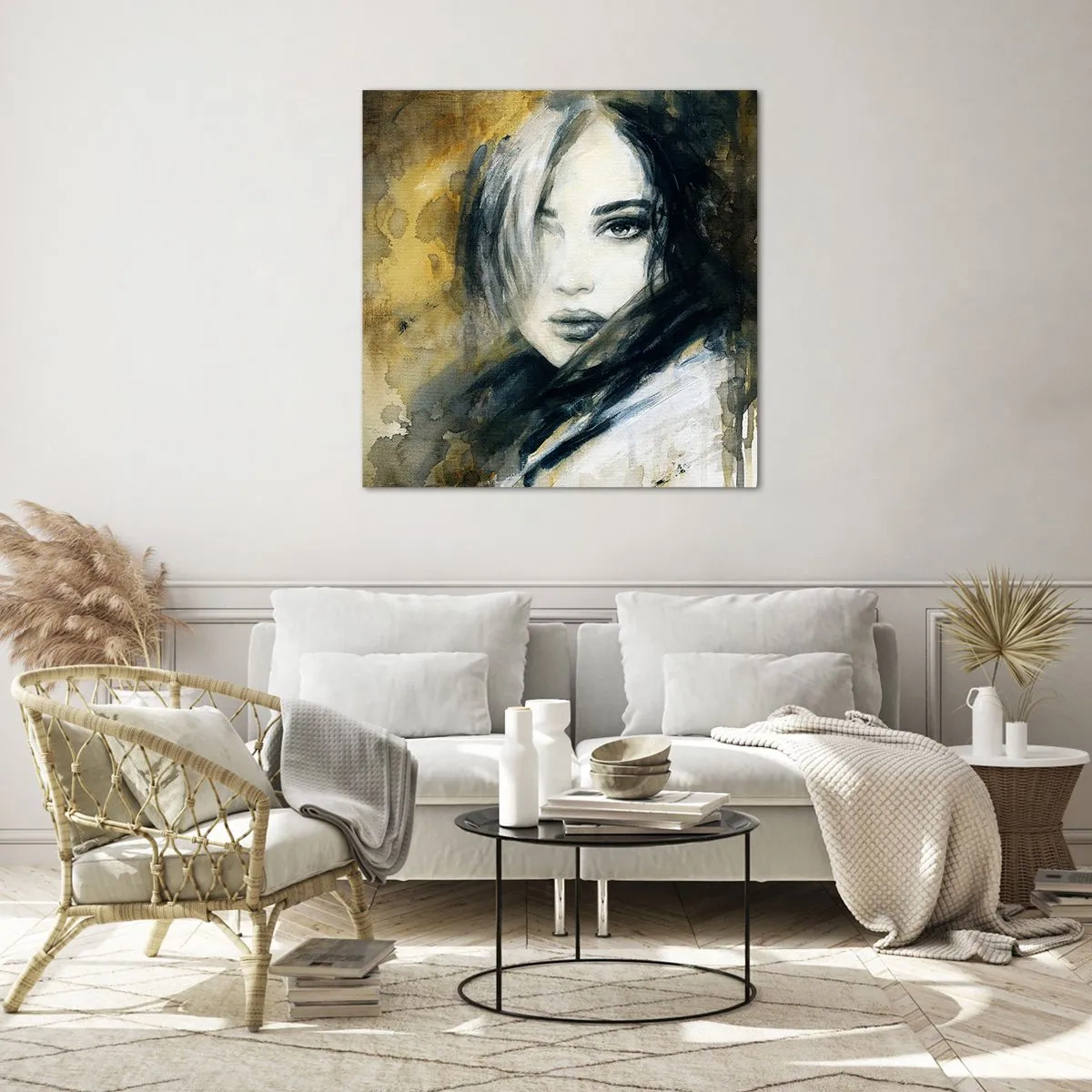 Schilderen op glas - onschuldiger of sensueler? - 40x40 cm