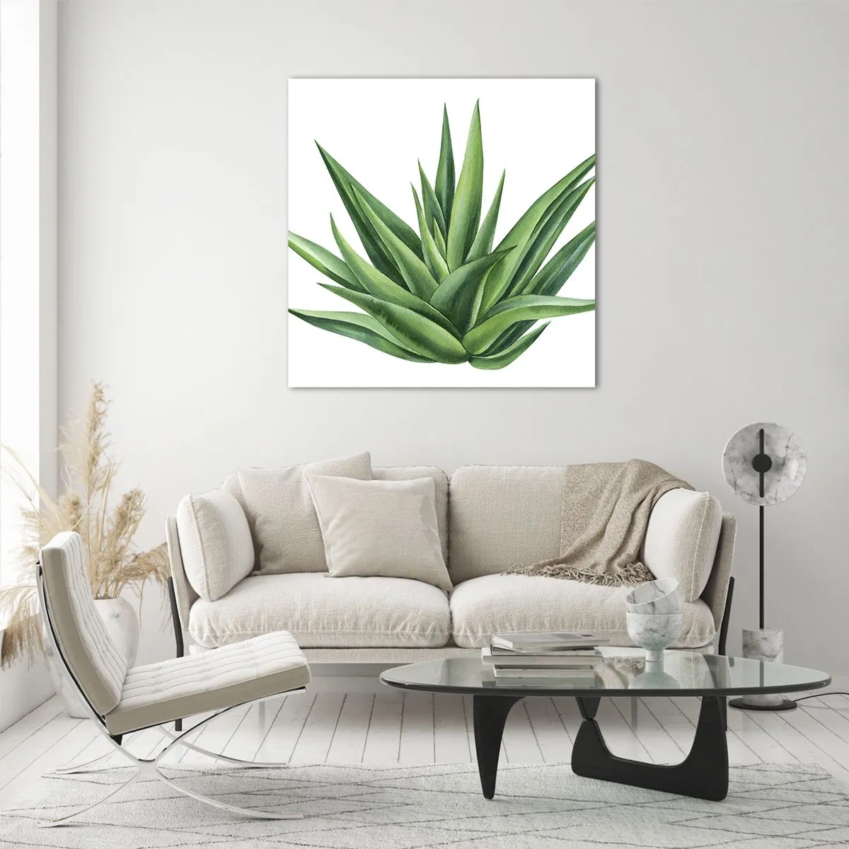 Schilderen op glas - Groen – kracht – leven - 30x30 cm