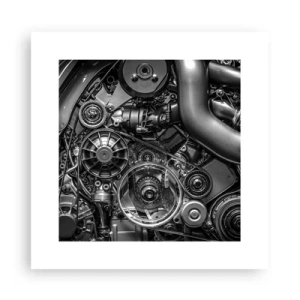 Poster - De poëzie van mechanica - 30x30 cm
