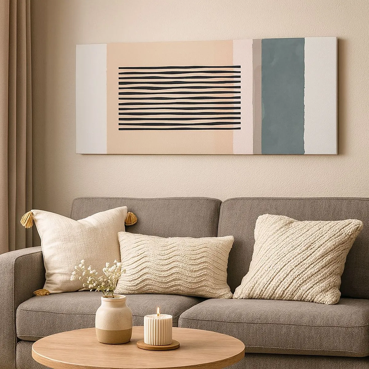 Schilderen op canvas - Alles is oke - 100x40 cm