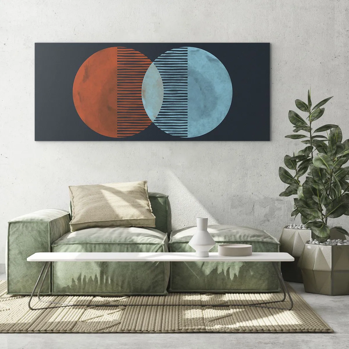 Schilderen op glas - Astronomische fantasie - 120x50 cm