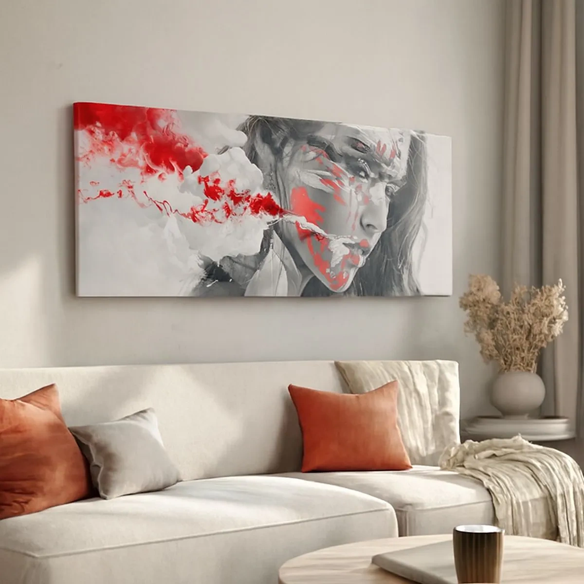 Schilderen op canvas - In de dampen van absurditeit - 100x40 cm