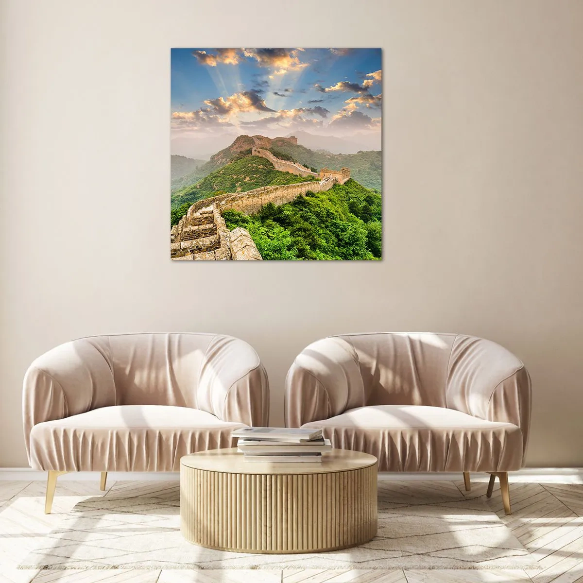 Schilderen op glas - Eeuwige grootheid - 70x70 cm