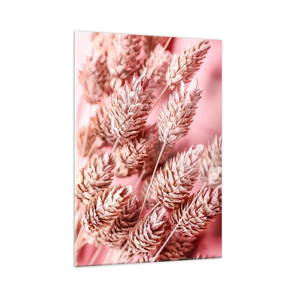 Schilderen op glas - Een bloemencascade in roze - 50x70 cm