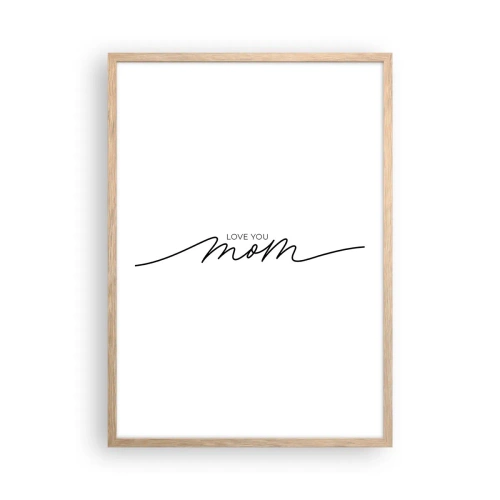 Een poster in een licht eiken lijst - Grote emotie - 50x70 cm