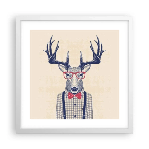 Poster in een witte lijst - Een grappig extravaganza - 40x40 cm