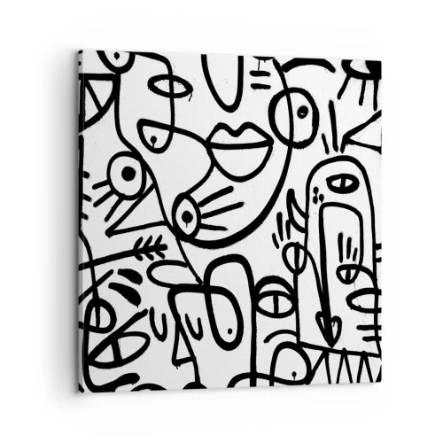 Schilderen op canvas - Gezichten en luchtspiegelingen - 60x60 cm