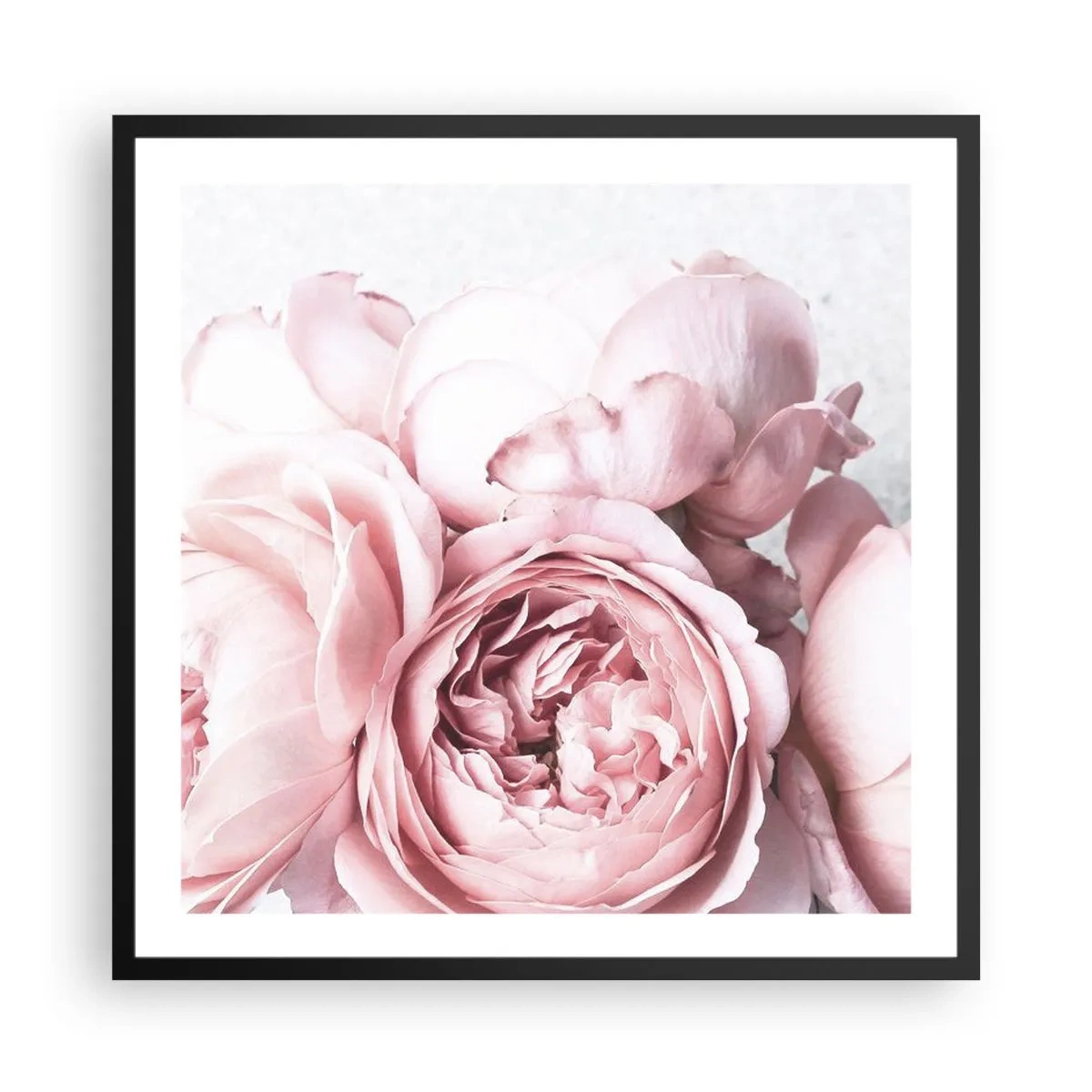 Poster in een zwarte lijst - Voor romantici - 60x60 cm