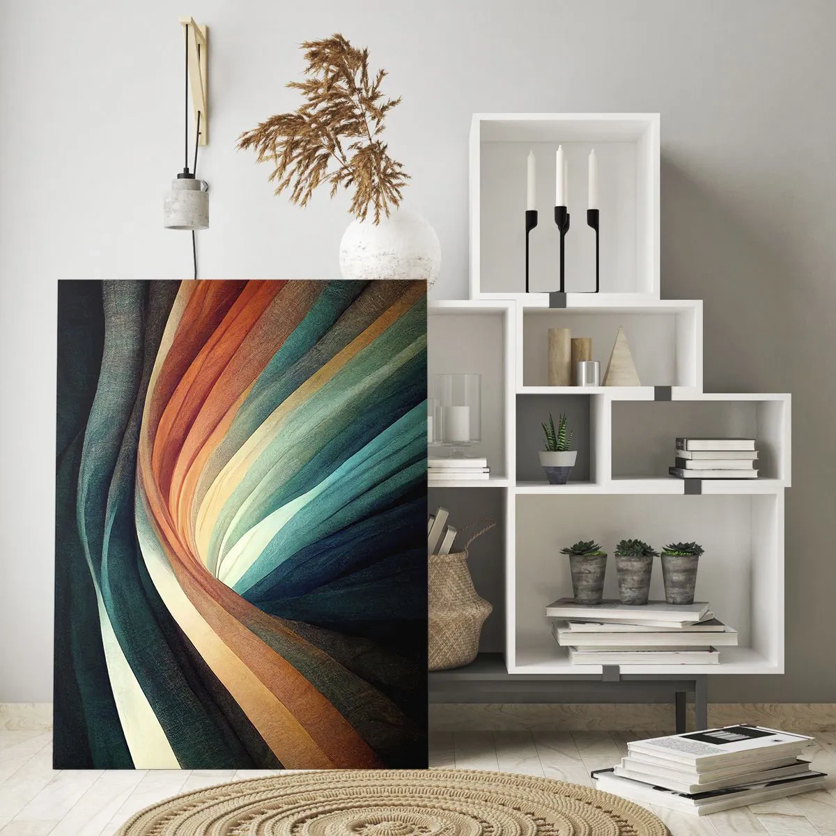 Schilderen op glas - Geweven uit kleuren - 70x100 cm