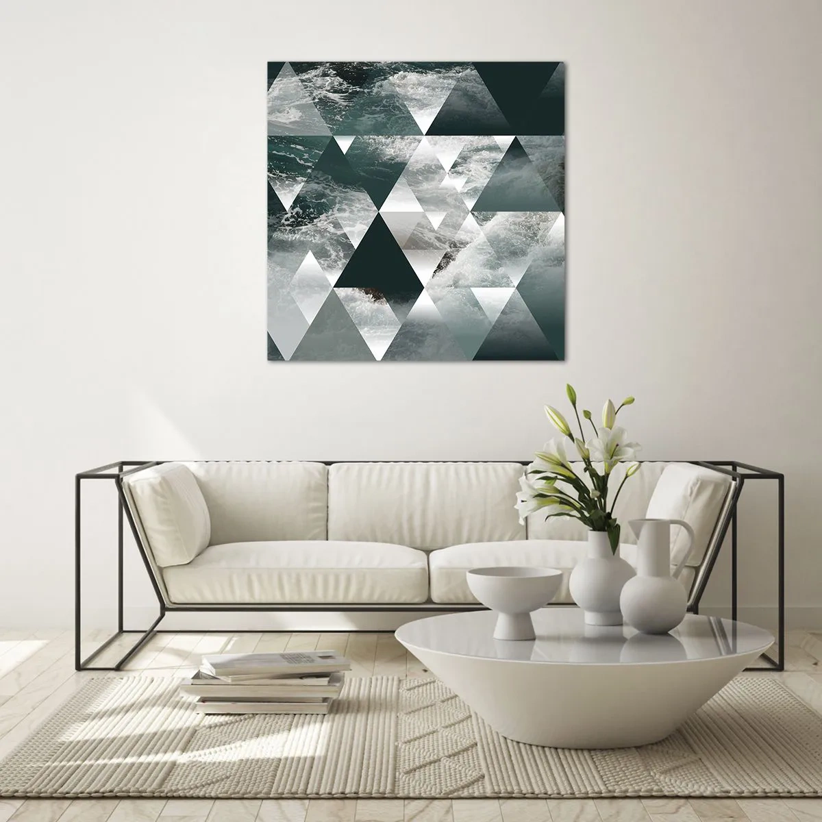Schilderen op glas - Kristal perspectief - 30x30 cm