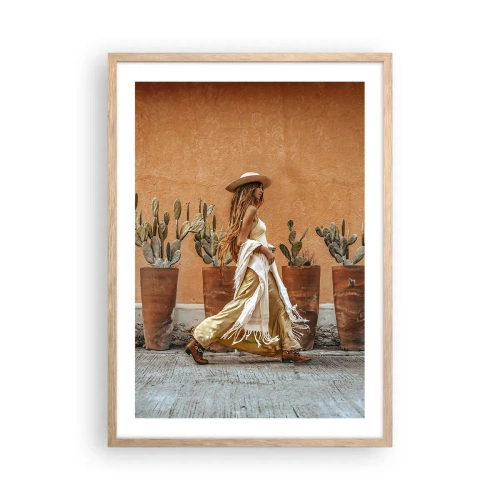 Een poster in een licht eiken lijst - Hippie-stijl - 50x70 cm