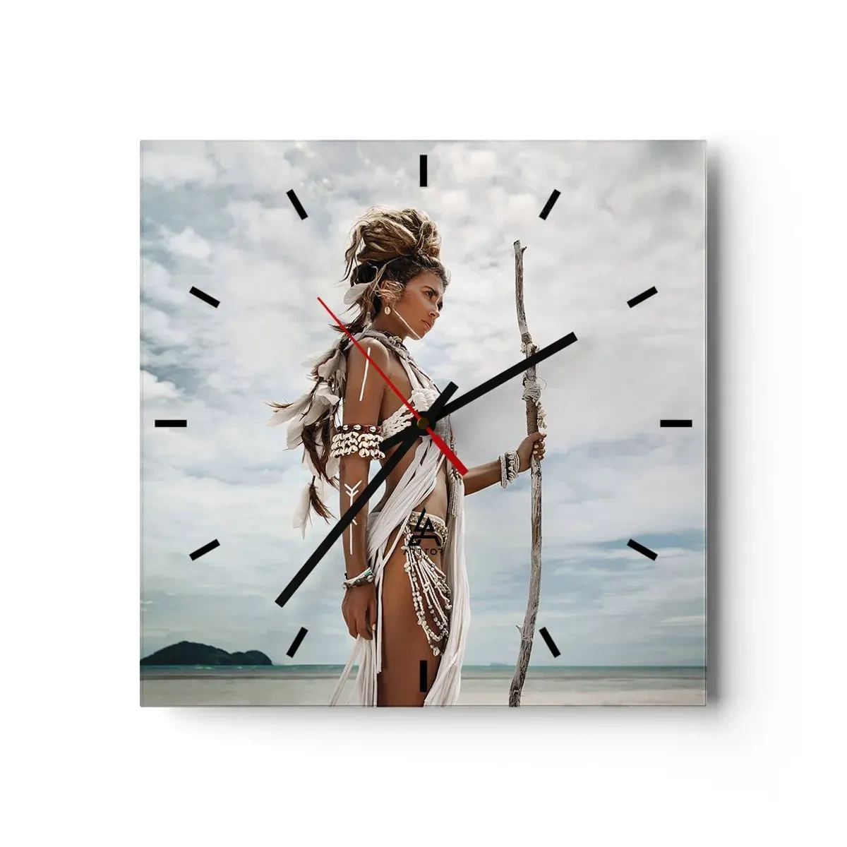 Wandklok - Klok - Koningin van de tropen - 30x30 cm