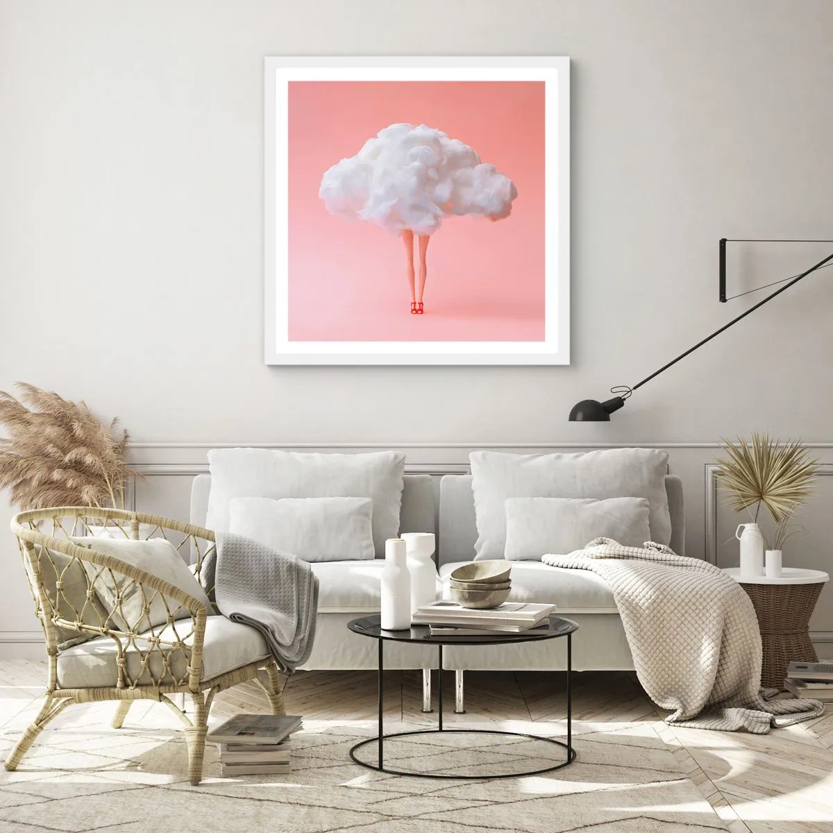 Poster in een witte lijst - Zoete belofte - 40x40 cm
