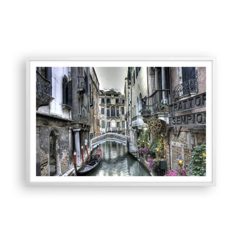 Poster in een witte lijst - Eeuwenlang in stille reflectie - 91x61 cm