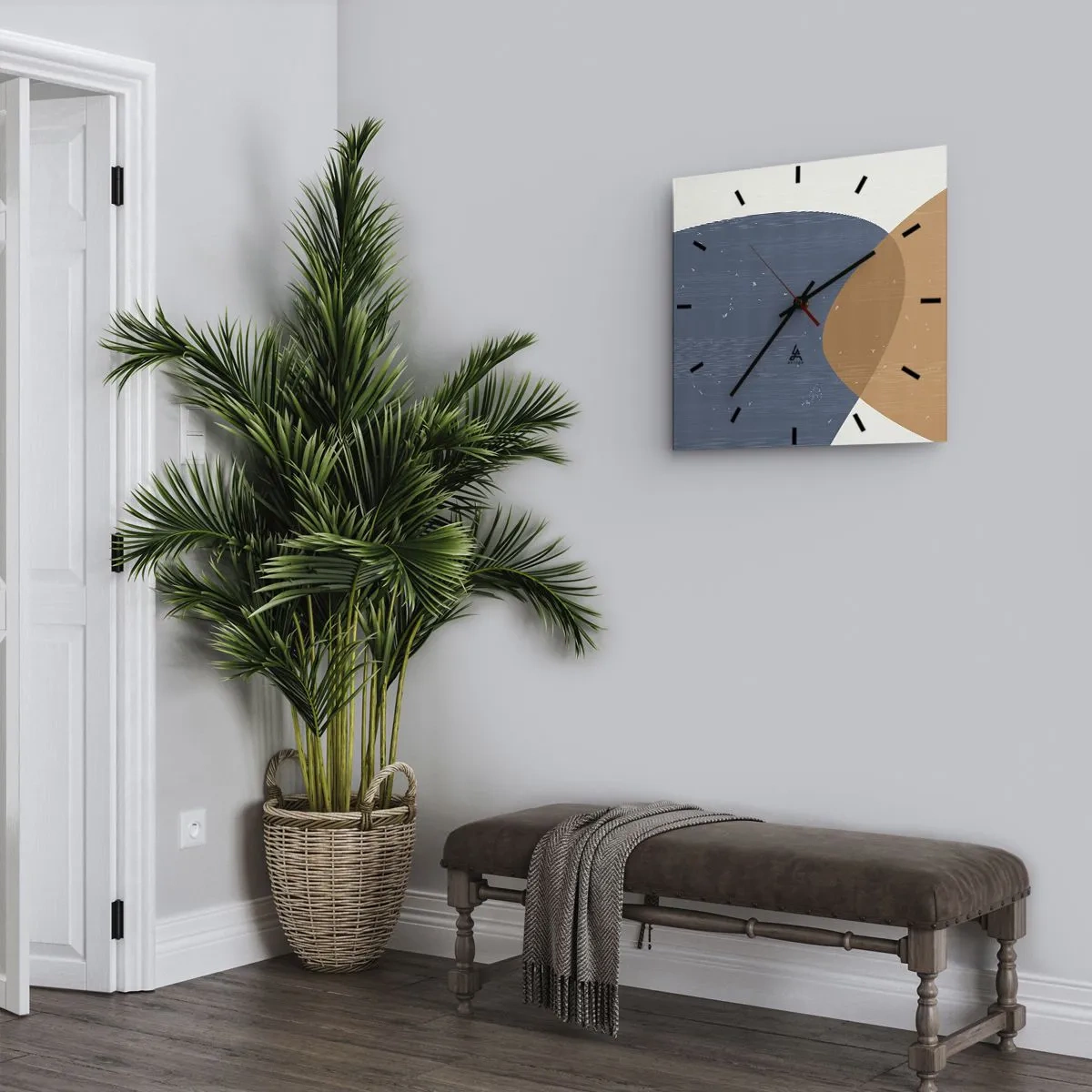 Wandklok - Klok - Ovalen en invloeden - 40x40 cm