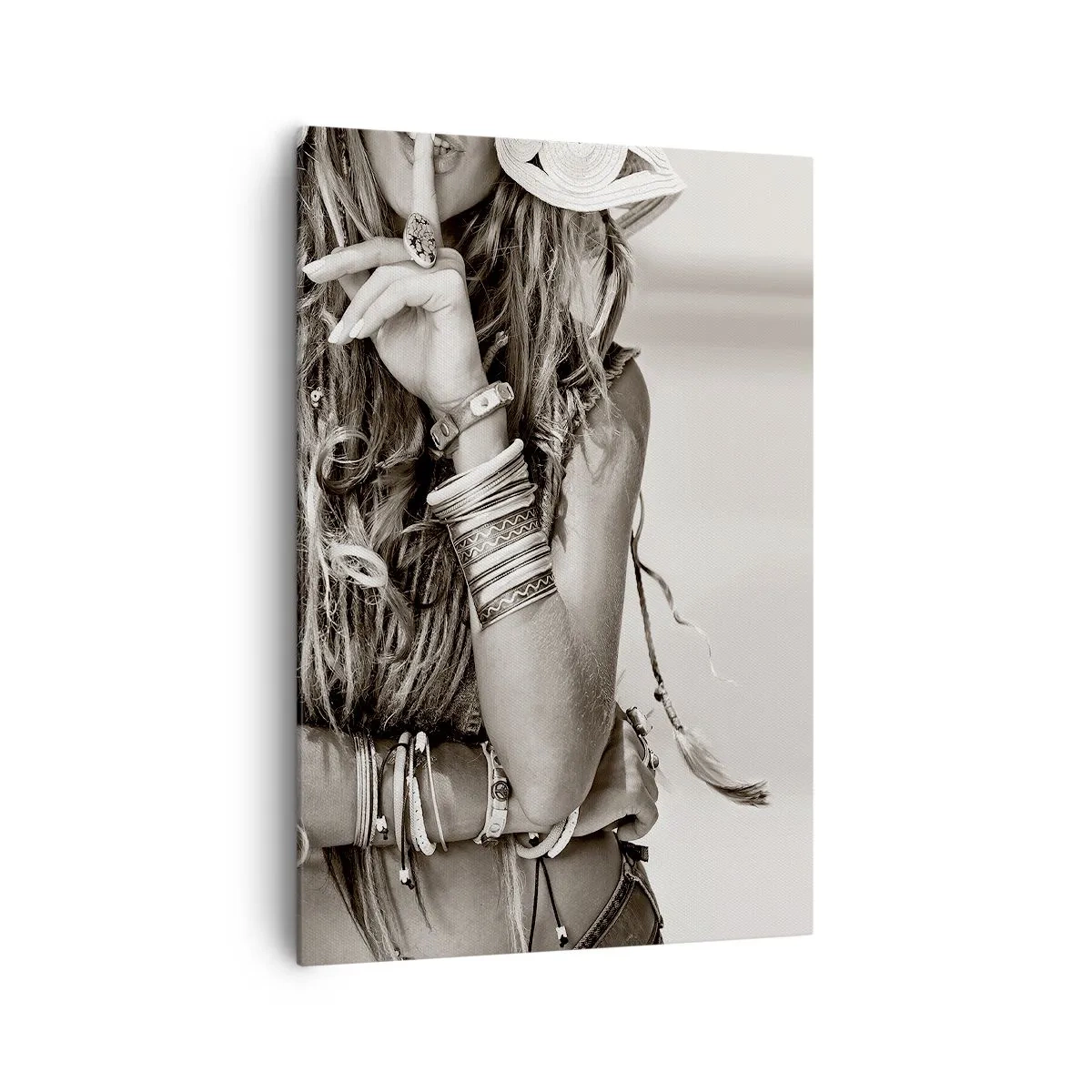 Schilderen op canvas - Waarom een ​​meisje - 70x100 cm