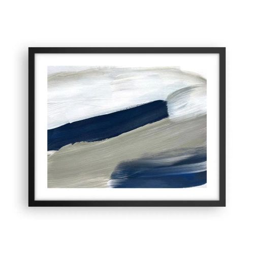 Poster in een zwarte lijst - Ontmoeting met witheid - 50x40 cm