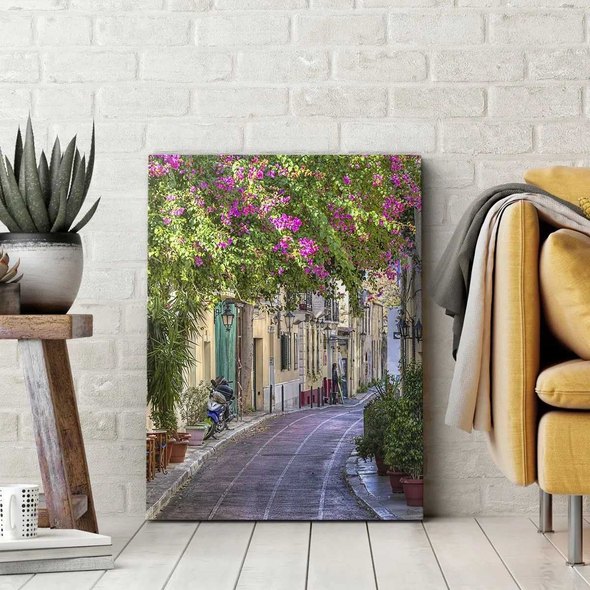 Schilderen op canvas - Bloeiende steeg - 70x100 cm