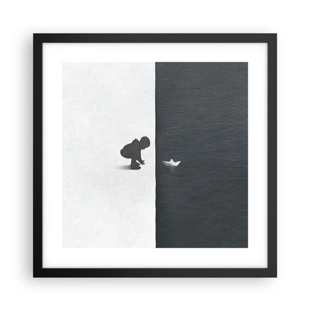 Poster in een zwarte lijst - Geweldige expeditie - 40x40 cm