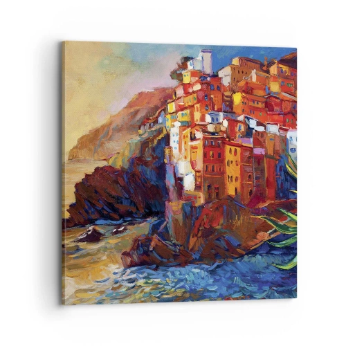 Schilderen op canvas - Italiaanse sfeer - 70x70 cm