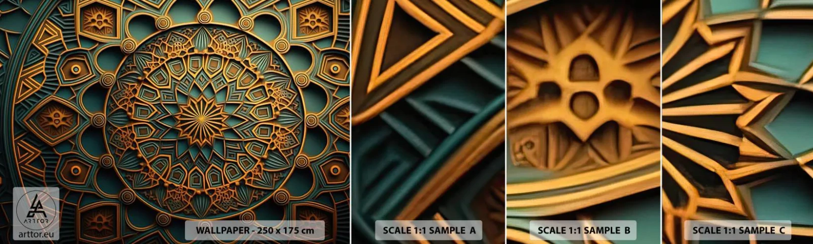 Fotobehang Staaltje Standard Eco - In Arabische sfeer - Mozaïek, Arabisch, Decoraties - 100x30 cm