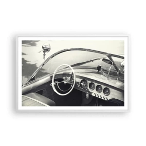 Poster in een witte lijst - Weer voor de rijken - 91x61 cm