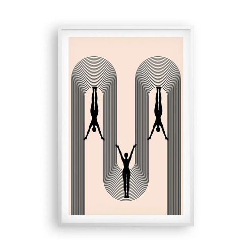 Poster in een witte lijst - Op zijn kop - 61x91 cm