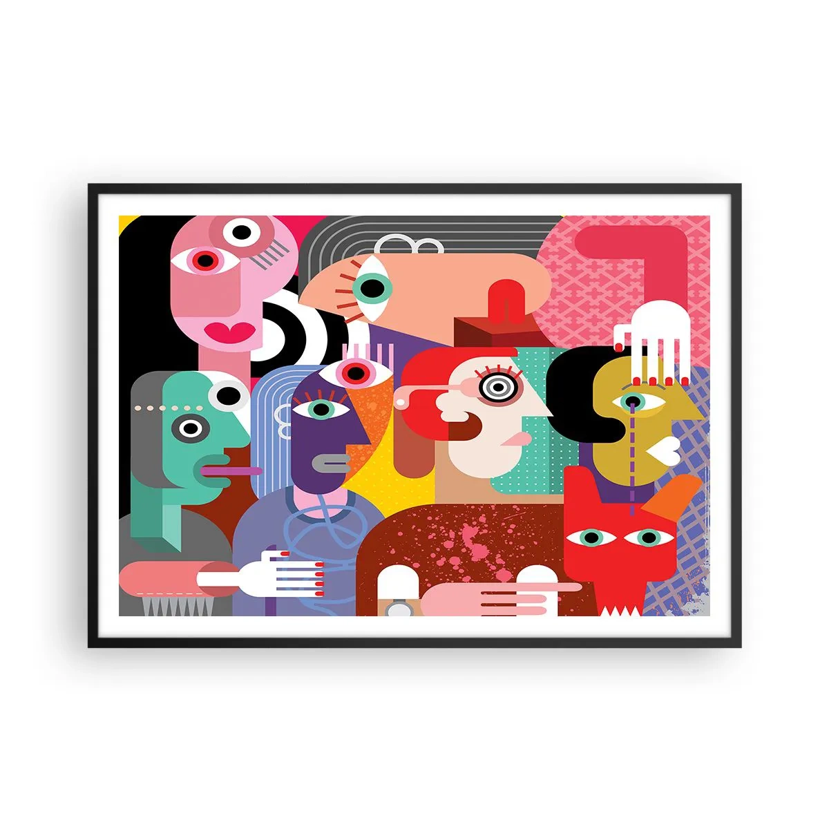 Poster in een zwarte lijst - Wij zijn van de heer Picasso - 100x70 cm