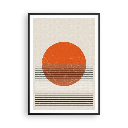 Poster in een zwarte lijst - Altijd de zon - 70x100 cm