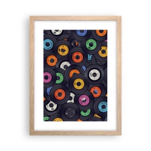 Een poster in een licht eiken lijst - De kleuren van de klassiekers - 30x40 cm