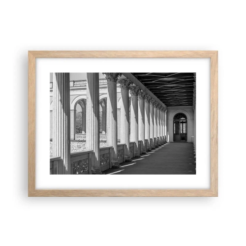 Een poster in een licht eiken lijst - Zonnige arcade - 40x30 cm