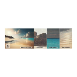 Fotobehang Monster Premium Canvas - Een droomdag - Wild strand, Oceaan, Rand - 100x30 cm