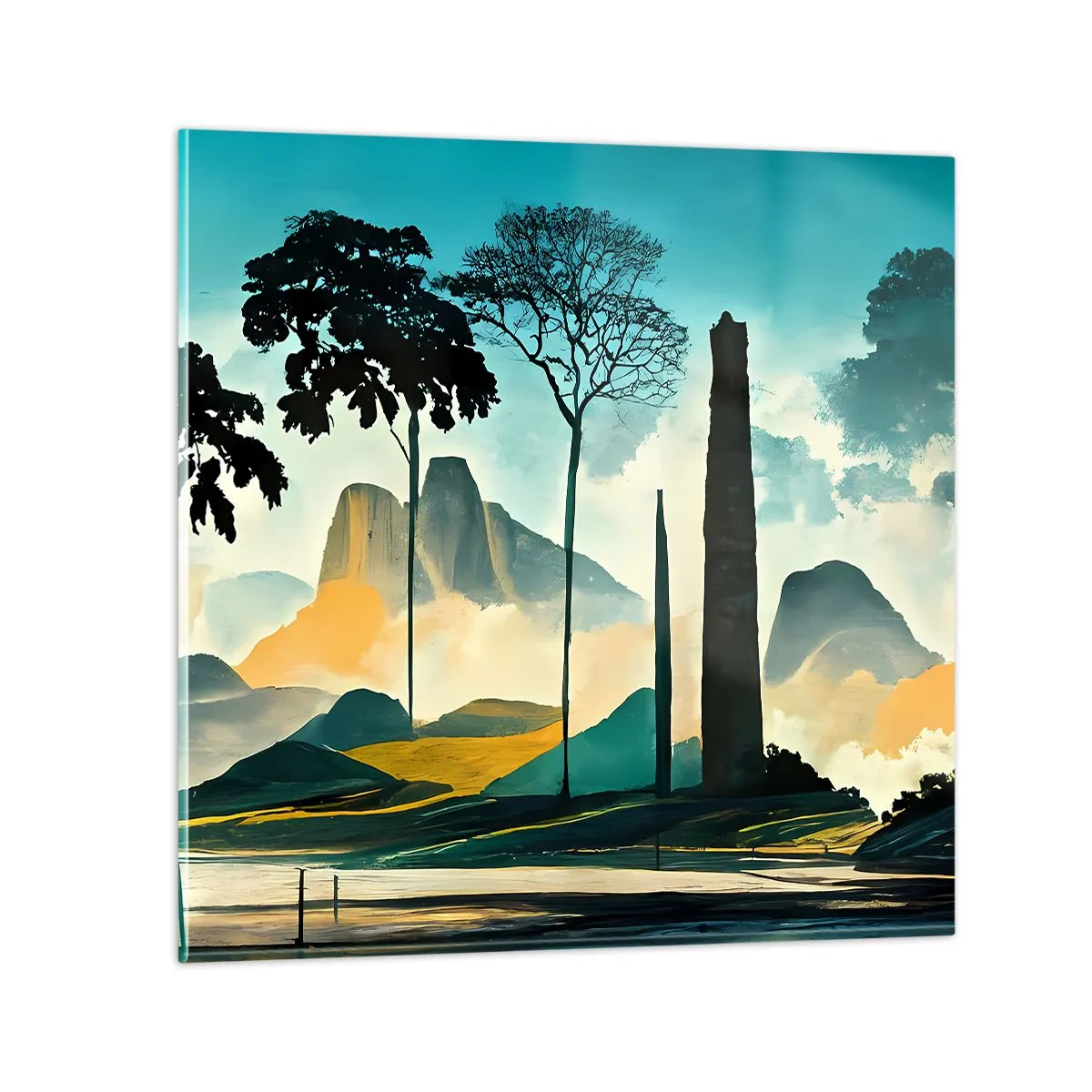 Schilderen op glas - Nog hoger en hoger - 30x30 cm