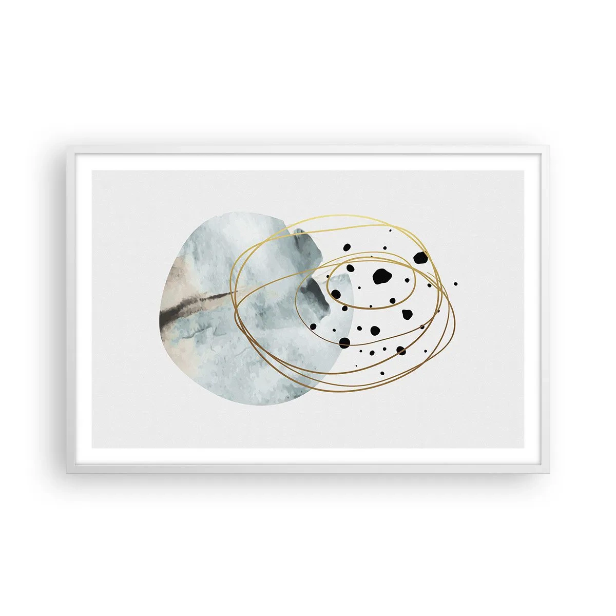 Poster in een witte lijst - Omarmd door de ruimte - 91x61 cm